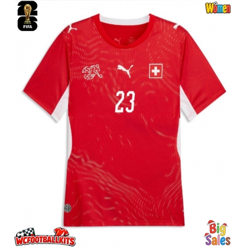 Switzerland Zeki Amdouni #23 Replica Home Stadium Shirt for Women World Cup 2026 Short Sleeve